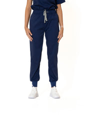 Navy Blue V-neck + Jogger Pants (Unisex)