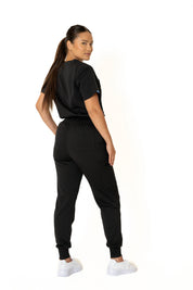 Black V-neck + Jogger Pants (Unisex)