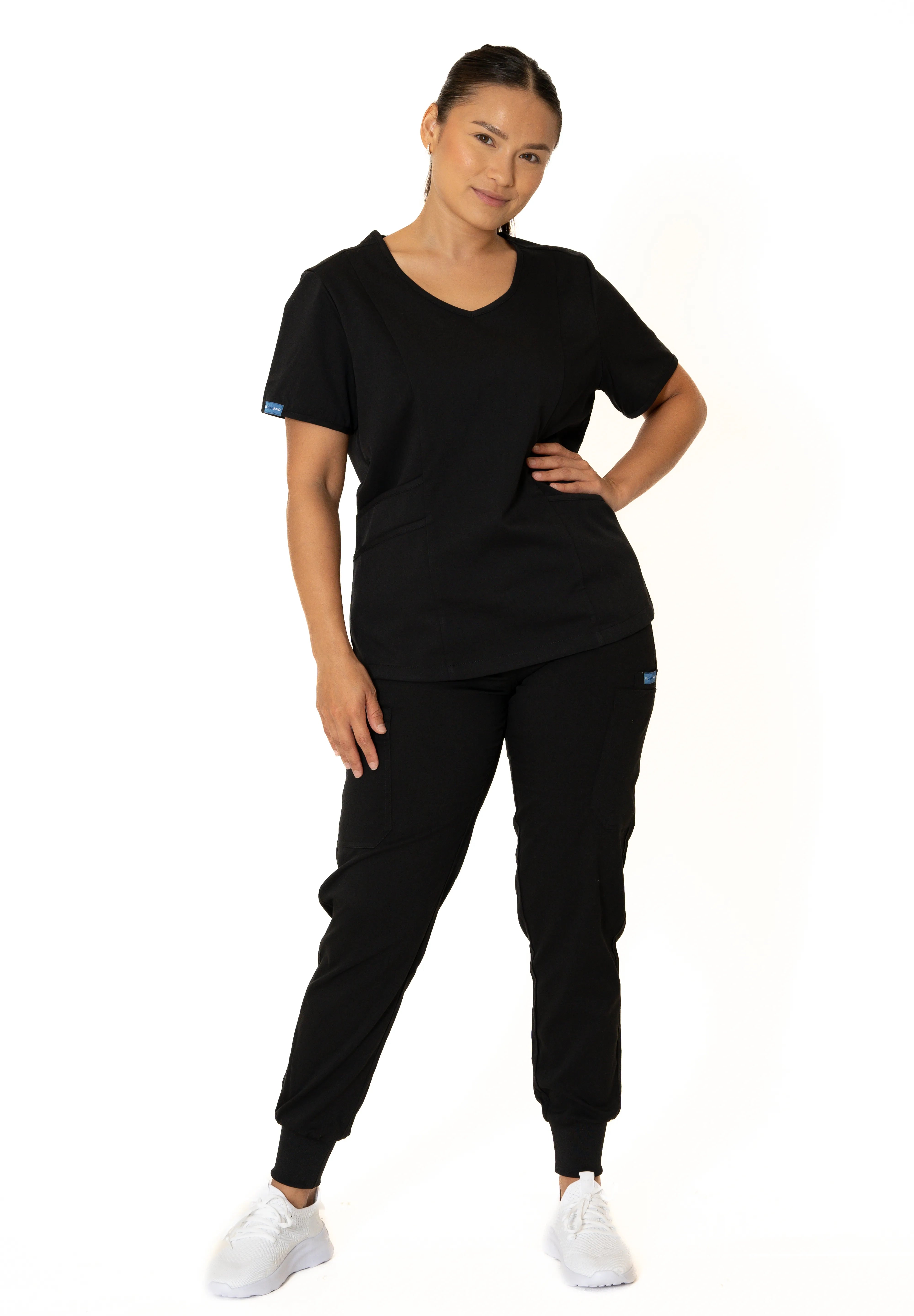 Black Round Neck + Jogger Pants