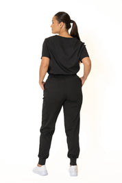 Black Round Neck + Jogger Pants