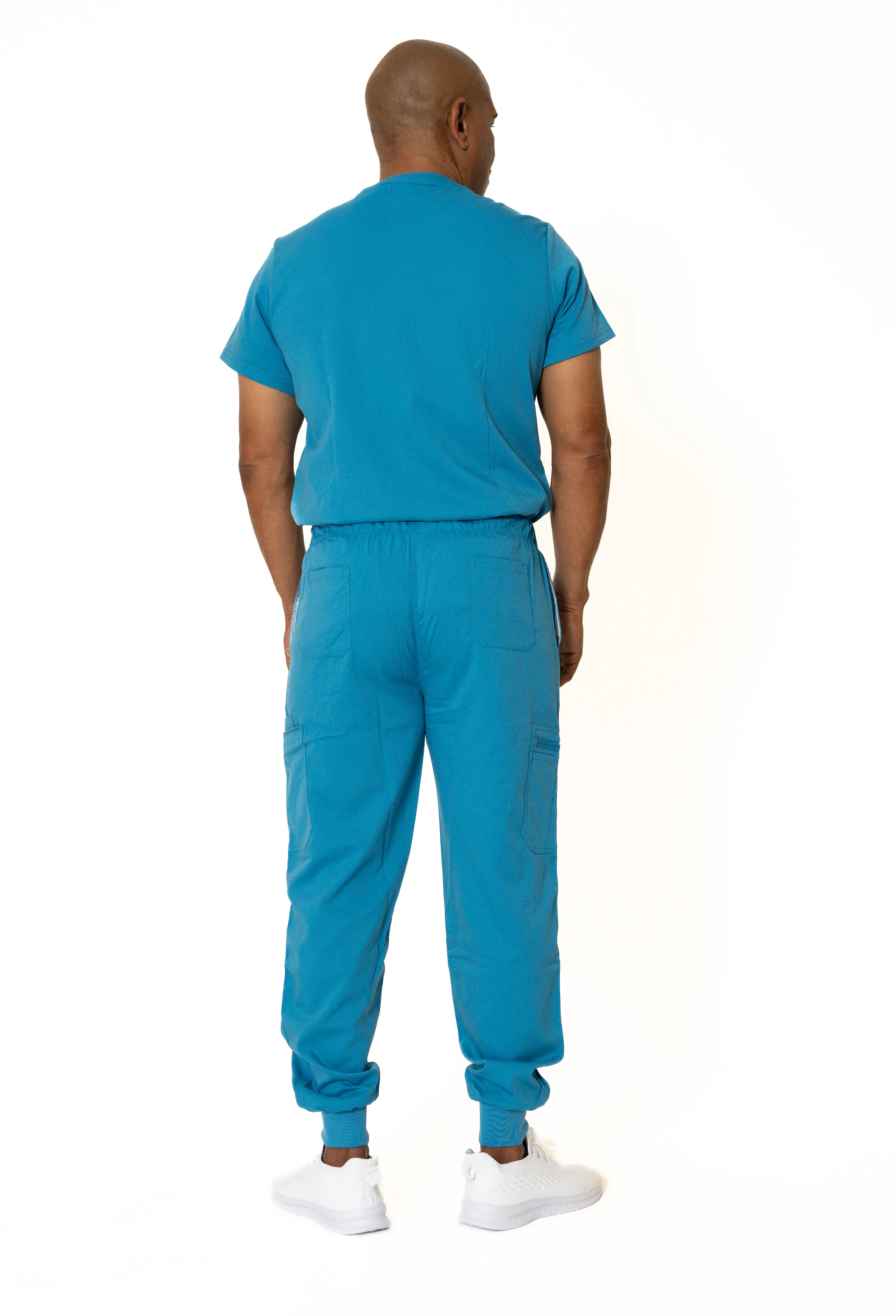 Turquoise V-Neck + Jogger Pants (Unisex)