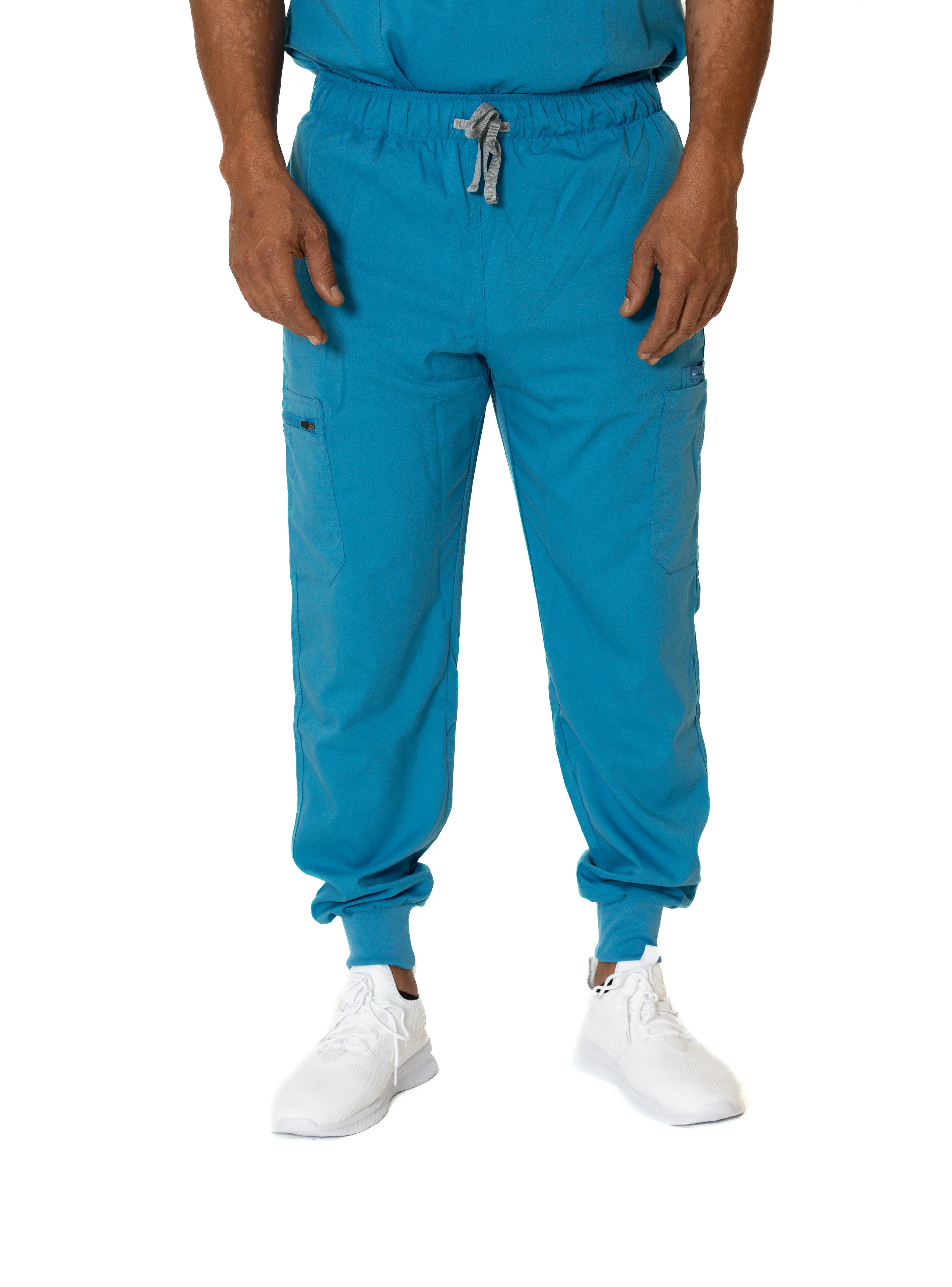 Turquoise V-Neck + Jogger Pants (Unisex)