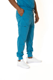 Turquoise V-Neck + Jogger Pants (Unisex)