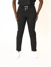 Black V-neck + Flare leg pants (Unisex)