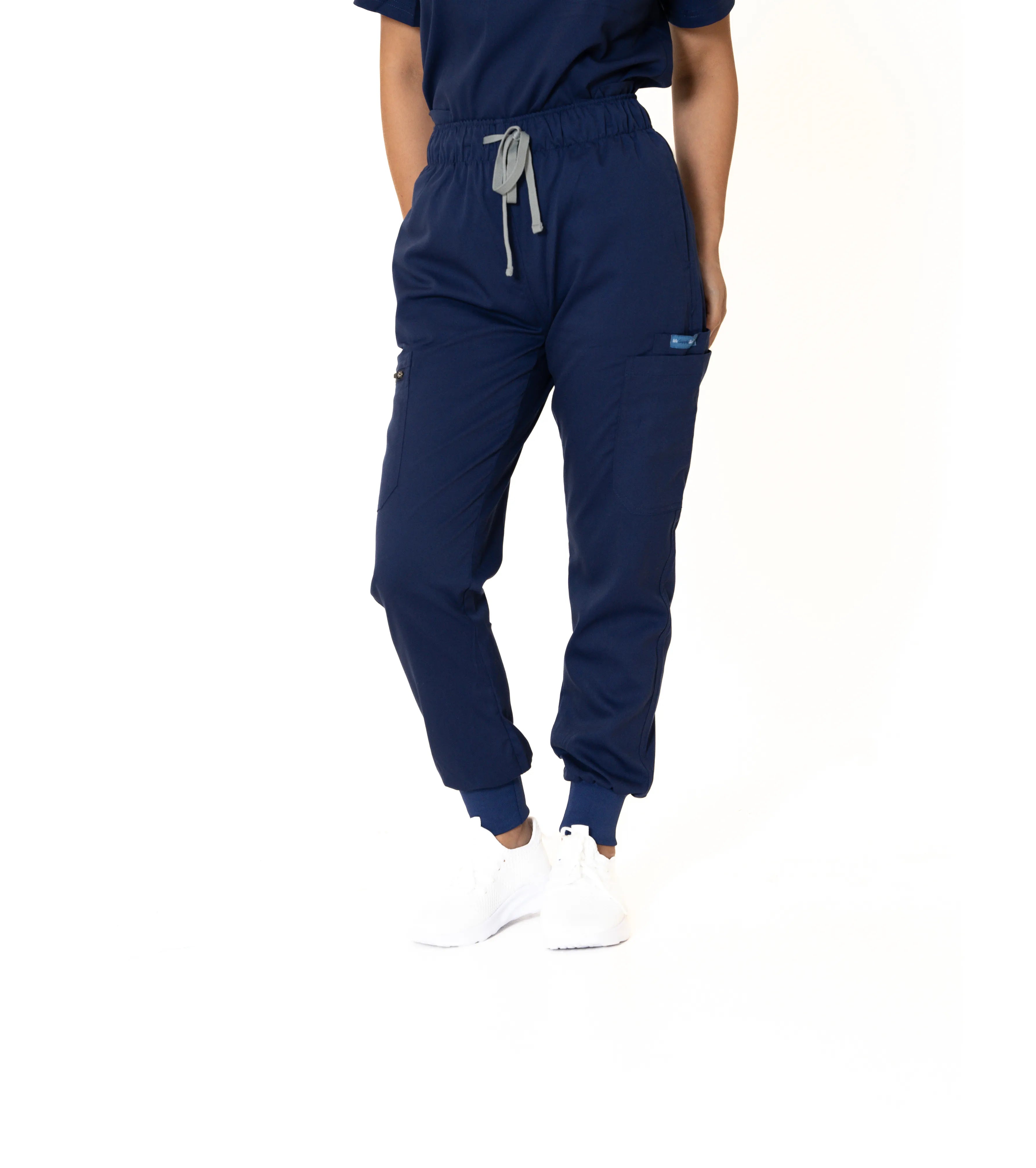 Navy blue V-Neck + Jogger Pants (Unisex)