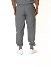 Heather gray V-Neck + Jogger Pants (Unisex)