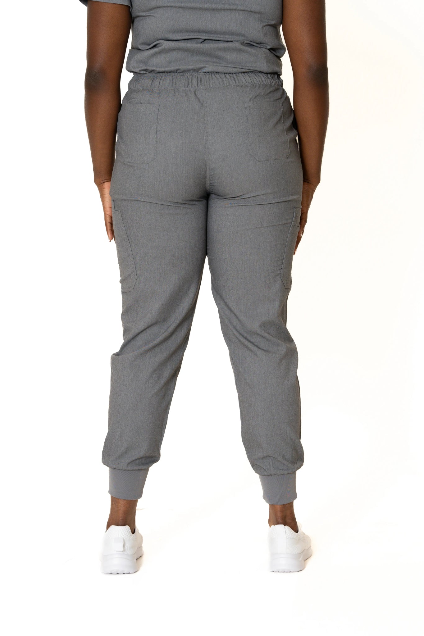 Heather gray  V-Neck + Jogger Pants (Unisex)