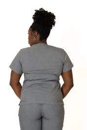 Heather gray  V-Neck + Jogger Pants (Unisex)