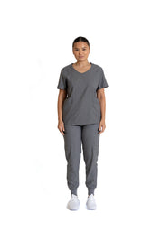 Heather gray Round neck + Jogger Pants