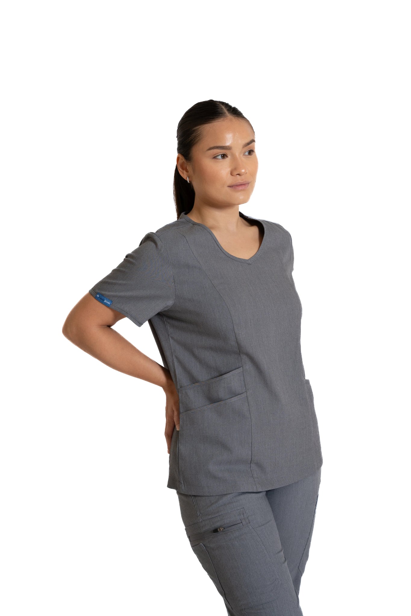 Heather gray Round neck + Jogger Pants