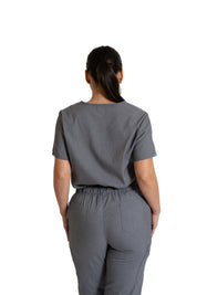 Heather gray Round neck + Jogger Pants