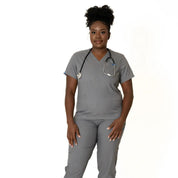 Heather gray  V-Neck + Jogger Pants (Unisex)